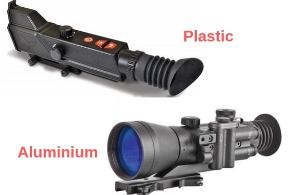 Aluminium and plastic scope