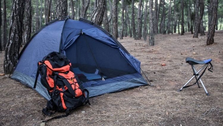 Backpacker's nylon tent