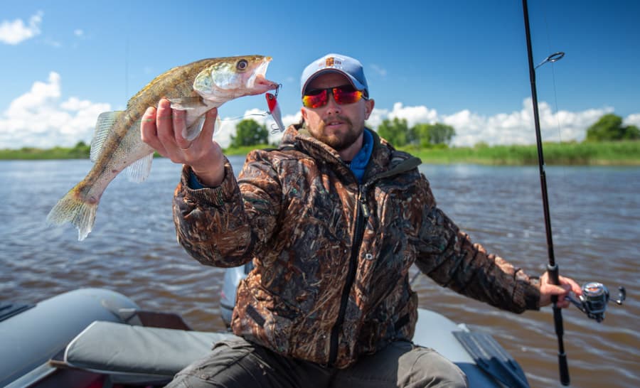 Young amateur angler