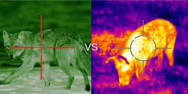 Nightvision vs thermal view