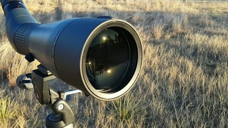 spotting scope in the field